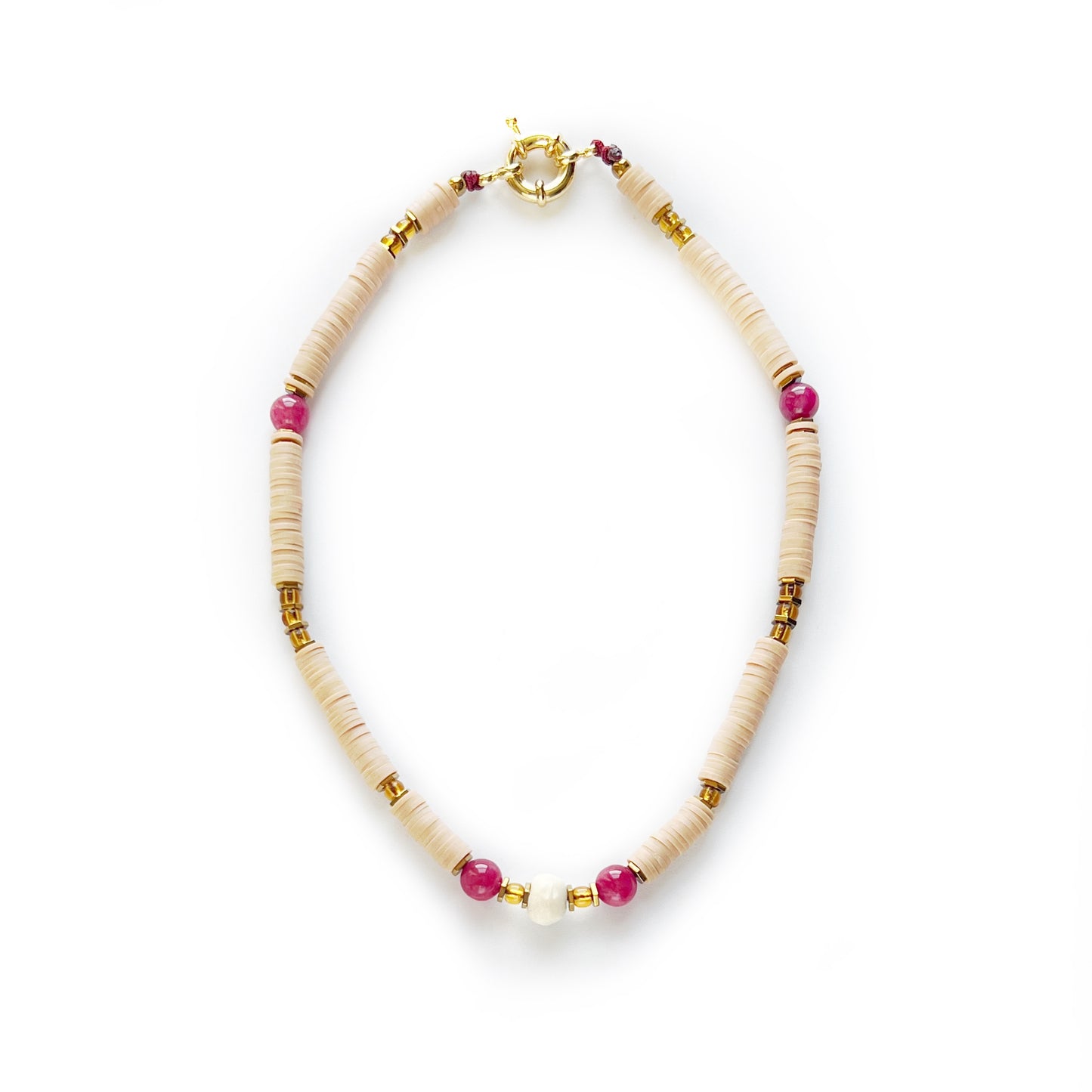 Hibiscus and Creme Choker